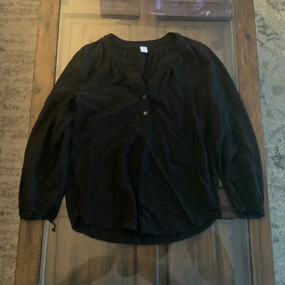 Black long sleeve half button up